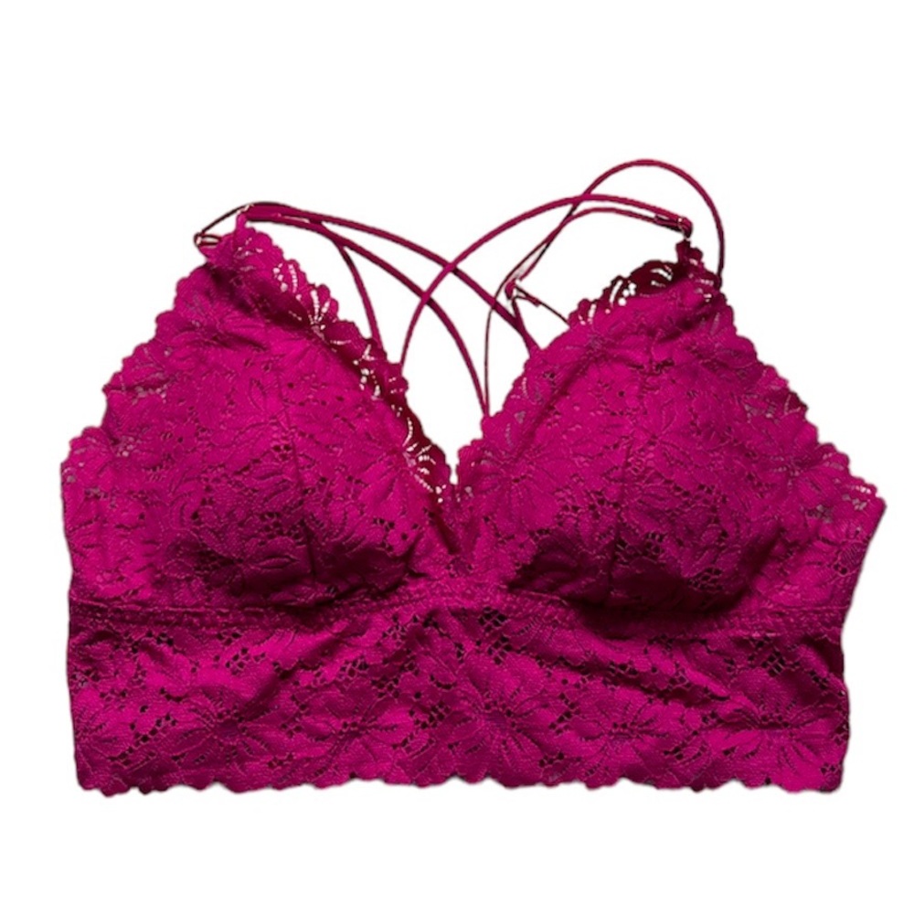 NWT Victoria’s Secret PINK lace padded bralette strappy bra